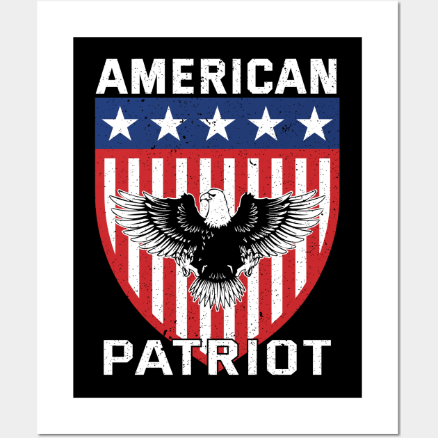 American Patriot Flag Wall Art by koolteas